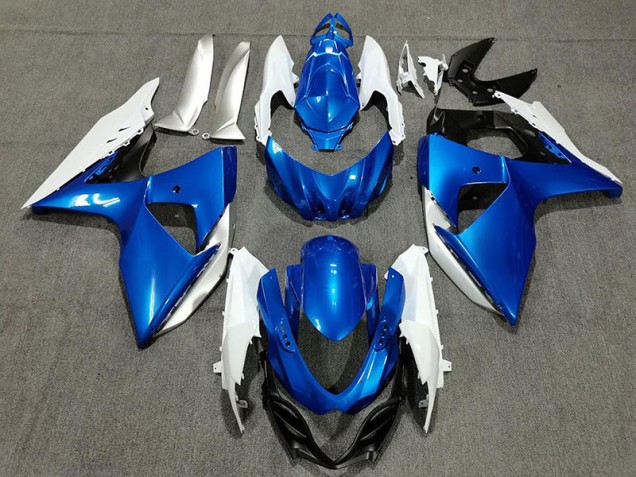 Blue White and Silver 2009-2016 GSXR 1000 Motorcycle Fairing Blue White and Silver 2009-2016 GSXR 1000 Motorcycle Fairing