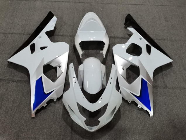 Blue White and Silver Style 2004-2005 GSXR 600-750 Motorcycle Fairing Blue White and Silver Style 2004-2005 GSXR 600-750 Motorcycle Fairing