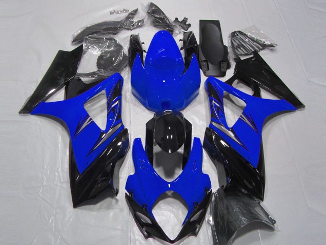 Blue and Black 2007-2008 GSXR 1000 Motorcycle Fairing Blue and Black 2007-2008 GSXR 1000 Motorcycle Fairing
