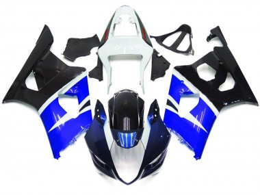 Blue and Gloss Black Custom Style 2003-2004 GSXR 1000 Motorcycle Fairing