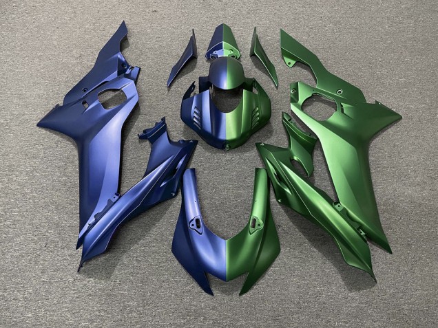 Blue and Green Split 2017-2021 R6 Motorcycle Fairing Blue and Green Split 2017-2021 R6 Motorcycle Fairing