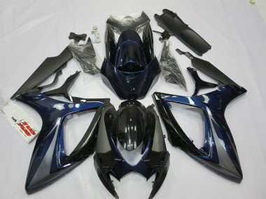 Blue and Grey 2006-2007 GSXR 600-750 Motorcycle Fairing