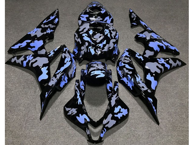 Blue and Grey Camouflage 2007-2008 CBR600RR Motorcycle Fairing Blue and Grey Camouflage 2007-2008 CBR600RR Motorcycle Fairing