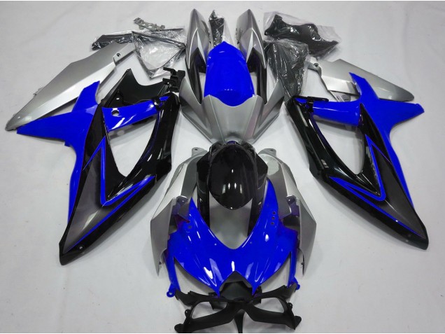 Blue and Silver 2008-2010 GSXR 600-750 Motorcycle Fairing Blue and Silver 2008-2010 GSXR 600-750 Motorcycle Fairing