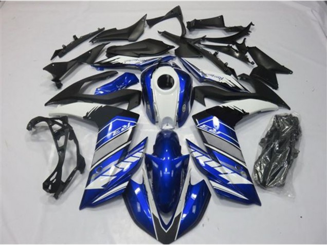 Blue and Silver 2015-2018 R3 Motorcycle Fairing Blue and Silver 2015-2018 R3 Motorcycle Fairing