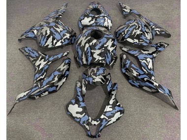 Blue and Silver Camo 2009-2012 CBR600RR Motorcycle Fairing