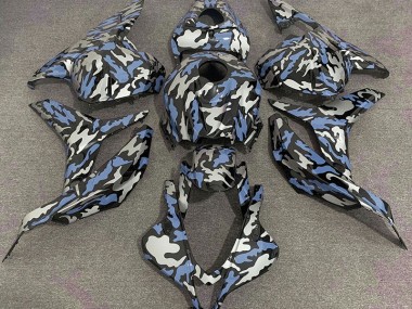 Blue and Silver Camo 2009-2012 CBR600RR Motorcycle Fairing