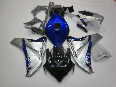 Blue and Silver TBR 2006-2007 CBR1000RR Motorcycle Fairing