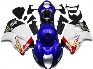 Blue and White Custom Logo 1997-2007 GSXR 1300 Hayabusa Motorcycle Fairing