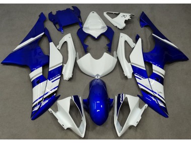 Blue and White Custom OEM Style 2008-2016 R6 Motorcycle Fairing
