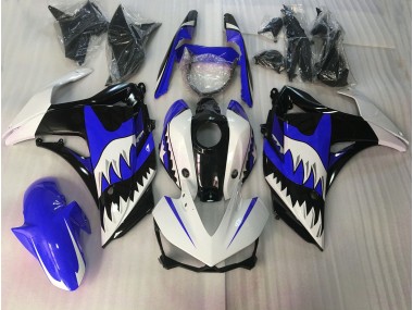 Blue and White Shark 2015-2018 R3 Motorcycle Fairing