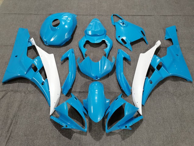 Blue and White with Pearl 2006-2007 R6 Motorcycle Fairing Blue and White with Pearl 2006-2007 R6 Motorcycle Fairing