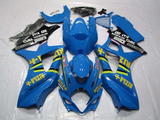Bright Blue Rizla 2007-2008 GSXR 1000 Motorcycle Fairing Bright Blue Rizla 2007-2008 GSXR 1000 Motorcycle Fairing