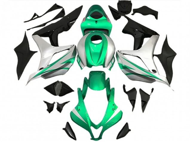 Bright Green and Silver OEM Style 2007-2008 CBR600RR Motorcycle Fairing Bright Green and Silver OEM Style 2007-2008 CBR600RR Motorcycle Fairing