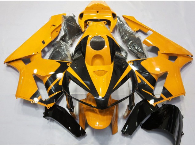 Bright Orange & Gloss Black Design 2005-2006 CBR600RR Motorcycle Fairing Bright Orange & Gloss Black Design 2005-2006 CBR600RR Motorcycle Fairing
