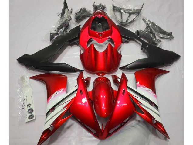 Bright Red & White 2004-2006 R1 Motorcycle Fairing Bright Red & White 2004-2006 R1 Motorcycle Fairing