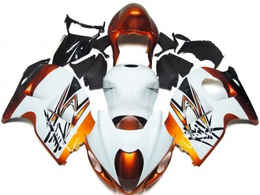 Bronze and White Style 1997-2007 GSXR 1300 Hayabusa Motorcycle Fairing