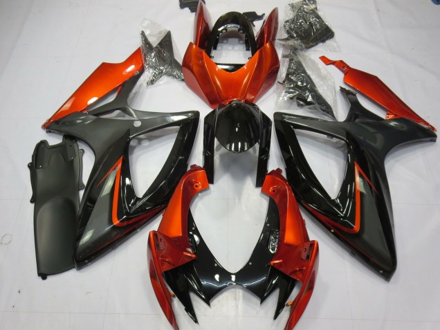 Burnt Orange and Grey 2006-2007 GSXR 600-750 Motorcycle Fairing Burnt Orange and Grey 2006-2007 GSXR 600-750 Motorcycle Fairing