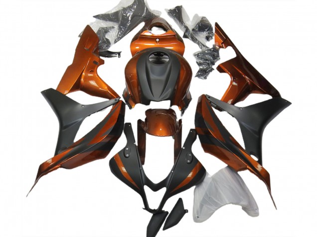 Burnt Orange and Matte Black 2007-2008 CBR600RR Motorcycle Fairing