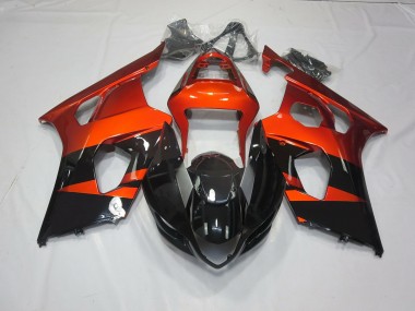 Burnt orange and Black 2003-2004 GSXR 1000 Motorcycle Fairing