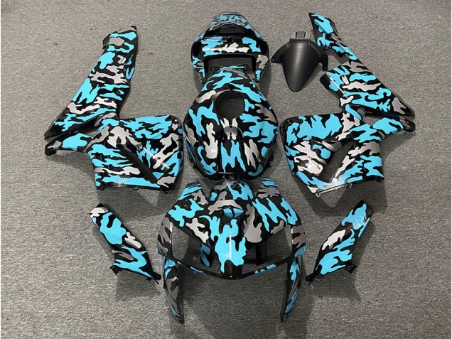 Camo & LIGHT CYAN 2005-2006 CBR600RR Motorcycle Fairing Camo & LIGHT CYAN 2005-2006 CBR600RR Motorcycle Fairing
