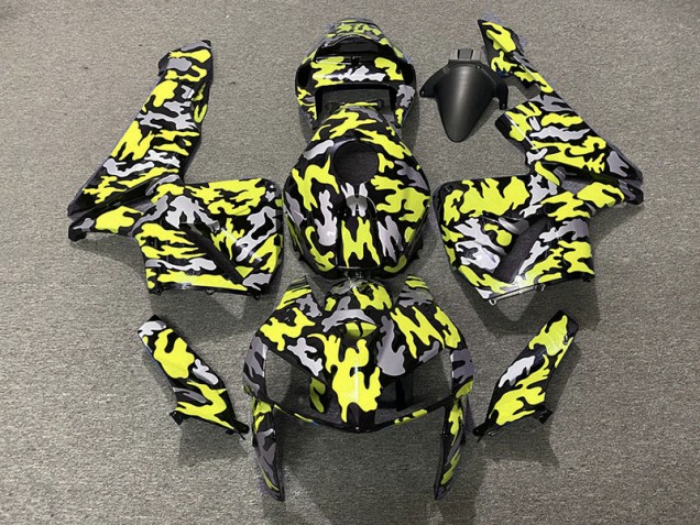 Camo & NEON YELLOW 2005-2006 CBR600RR Motorcycle Fairing