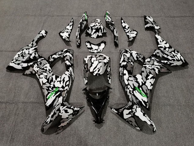 Camo and Green Logo 2008-2010 ZX10R Motorcycle Fairing Camo and Green Logo 2008-2010 ZX10R Motorcycle Fairing