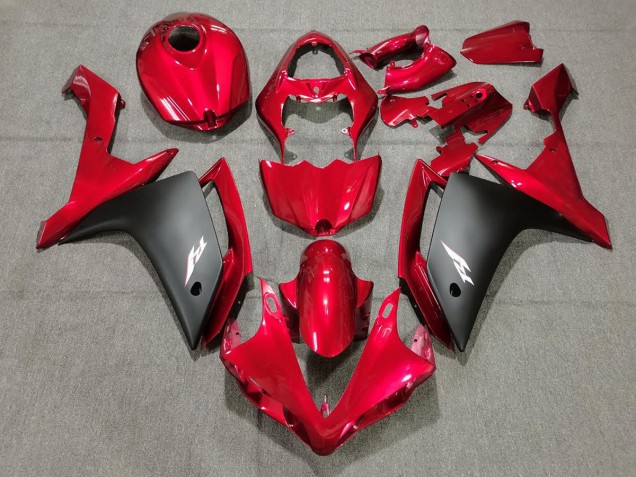 Candy Red & Black 2007-2008 R1 Motorcycle Fairing Candy Red & Black 2007-2008 R1 Motorcycle Fairing