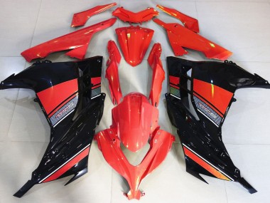 Candy Red and Black 2013-2018 Ninja 300 Motorcycle Fairing