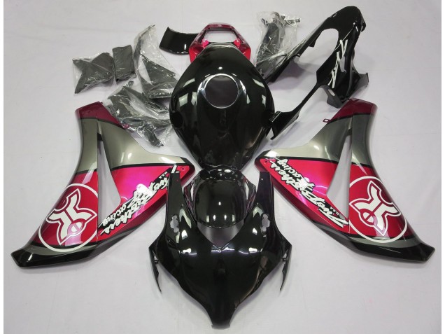 Candy Red on Black Custom 2008-2011 CBR1000RR Motorcycle Fairing Candy Red on Black Custom 2008-2011 CBR1000RR Motorcycle Fairing