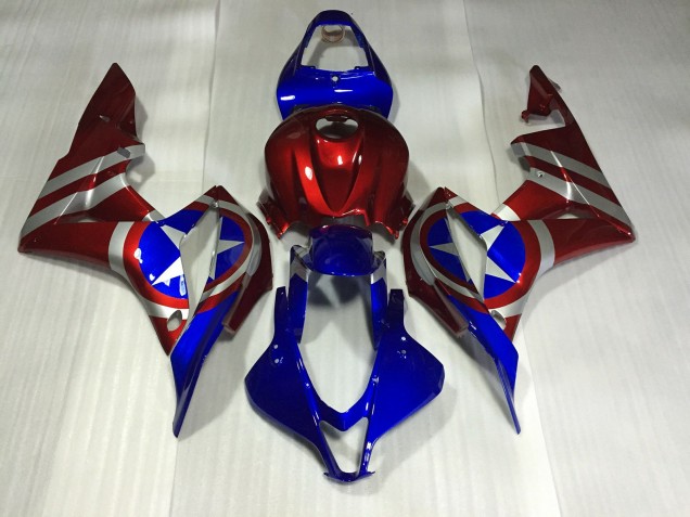 Captain America 2007-2008 CBR600RR Motorcycle Fairing Captain America 2007-2008 CBR600RR Motorcycle Fairing