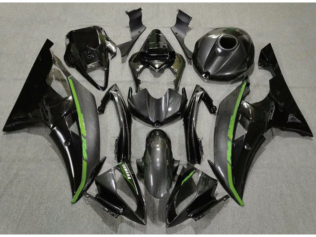 Carbon Fiber & Green 2008-2016 R6 Motorcycle Fairing Carbon Fiber & Green 2008-2016 R6 Motorcycle Fairing