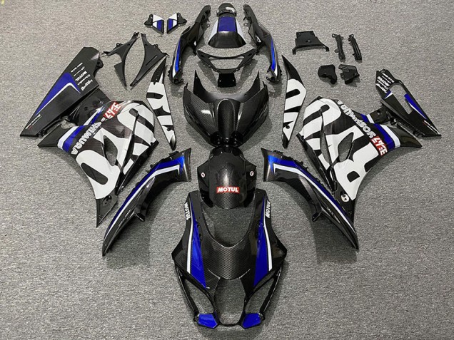 Carbon Fiber Style & Blue 2017-2023 GSXR 1000 Motorcycle Fairing Carbon Fiber Style & Blue 2017-2023 GSXR 1000 Motorcycle Fairing