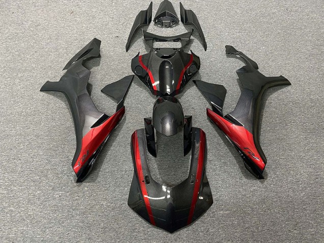 Carbon Fiber Style & Red 2015-2019 R1 Motorcycle Fairing Carbon Fiber Style & Red 2015-2019 R1 Motorcycle Fairing