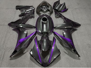 Carbon Fiber Style w Purple 2004-2006 R1 Motorcycle Fairing