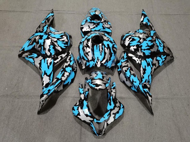 Custom Blue / Silver Camo 2009-2012 CBR600RR Motorcycle Fairing Custom Blue / Silver Camo 2009-2012 CBR600RR Motorcycle Fairing
