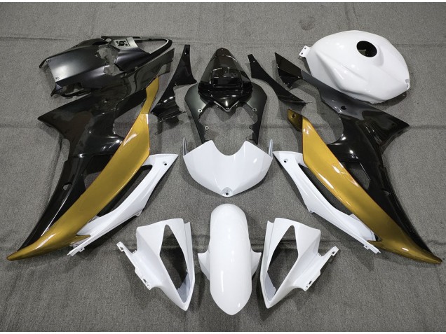 Custom Gold Black and White 2008-2016 R6 Motorcycle Fairing