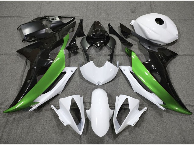 Custom Green Black and White 2008-2016 R6 Motorcycle Fairing