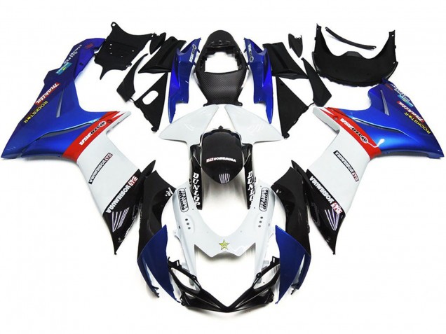 Custom Logos with Blue and Red 2011-2024 GSXR 600-750 Motorcycle Fairing Custom Logos with Blue and Red 2011-2024 GSXR 600-750 Motorcycle Fairing
