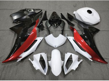 Custom Red Black and White 2008-2016 R6 Motorcycle Fairing