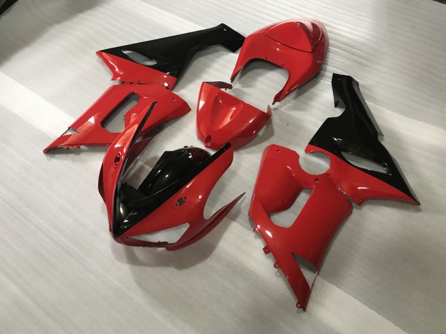 Custom Red and Black 2005-2006 ZX6R Motorcycle Fairing Custom Red and Black 2005-2006 ZX6R Motorcycle Fairing