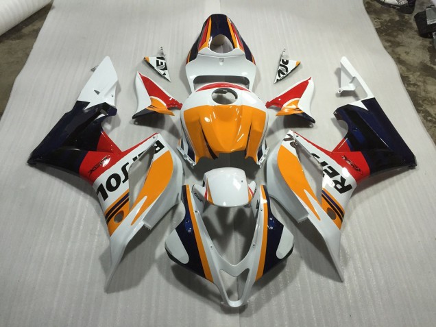 Custom White Repsol 2007-2008 CBR600RR Motorcycle Fairing Custom White Repsol 2007-2008 CBR600RR Motorcycle Fairing
