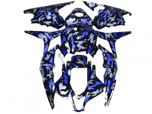 Dark Blue Snow Camo 2009-2012 CBR600RR Motorcycle Fairing