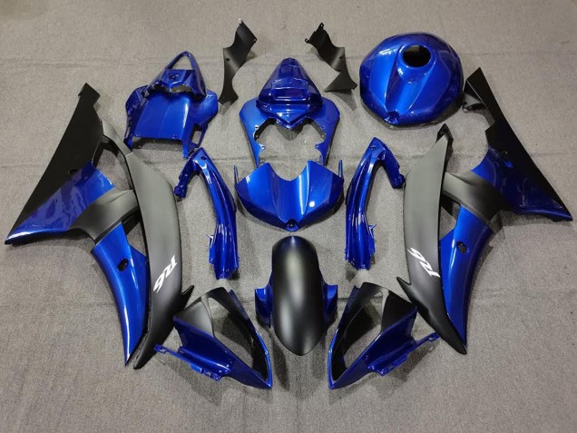 Dark Blue and Matte Black 2008-2016 R6 Motorcycle Fairing