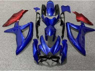 Dark Blue and Red 2008-2010 GSXR 600-750 Motorcycle Fairing