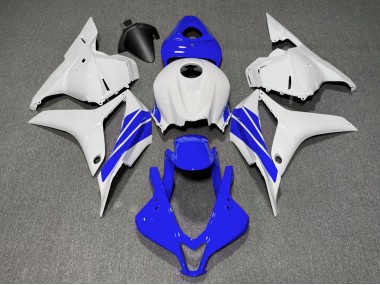 Dark Blue and White Side Stripe 2009-2012 CBR600RR Motorcycle Fairing