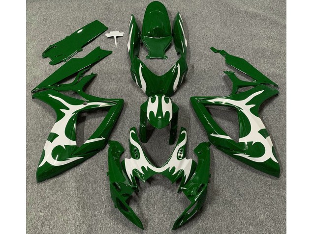 Dark Green & White 2006-2007 GSXR 600-750 Motorcycle Fairing Dark Green & White 2006-2007 GSXR 600-750 Motorcycle Fairing