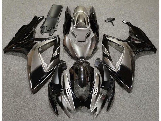 Dark Silver and Black 2006-2007 GSXR 600-750 Motorcycle Fairing Dark Silver and Black 2006-2007 GSXR 600-750 Motorcycle Fairing