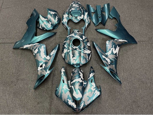 Dark Teal Camo 2004-2006 R1 Motorcycle Fairing