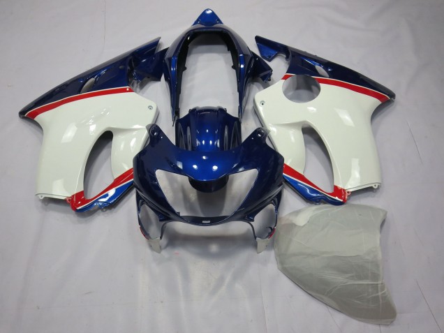 Deep Blue White and Red 1999-2000 CBR600 F4 Motorcycle Fairing Deep Blue White and Red 1999-2000 CBR600 F4 Motorcycle Fairing